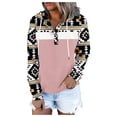 thumbnail image 2 of Pntutb Sudaderas con capucha para mujer, sudadera con capucha azteca para mujer, suéter con estampado geométrico, manga larga, cuello de tortuga, camiseta con cordón, sudaderas con bolsillo Pntutb Pntutb-7899, 2 of 7