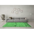 thumbnail image 3 of Ahgly Company Indoor Round Abstract Emerald Green Contemporary Area Rugs, 3' Round, 3 of 4