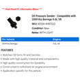 thumbnail image 2 of Oil Pressure Sender - Compatible with 2009 Kia Borrego 4.6L V8, 2 of 2