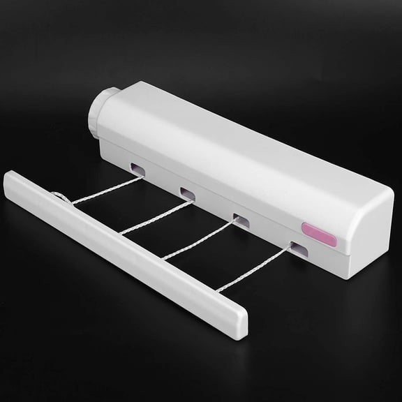 Automatic Retractable Clothes Line, Wall Mounted Telescopic 4-Rope Drying Rack for Laundry, Indoor Outdoor Use in Balcony Bathroom Apartment, Heavy Duty 8kg Capacity, Space Saving Punch Installation