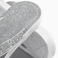 thumbnail image 3 of Women Summer Slippers Fashion Flat-bottom Rhinestone Sandals Flip Flops Solid Color Casual Beach Flip Flops Slide Flash Bling Bling Slippers For Women, 3 of 5