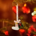 thumbnail image 5 of Xihbxyly Adorno para Árbol de Navidad, Adornos de Fieltro de Lana, Detalles de Cinta de Terciopelo, Colgante de Algodón, Madera de Fruta Decorativa, Impresión Manual, Decoración para Coche o Casa, Re, 5 of 5