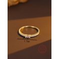 thumbnail image 4 of 1pc Simple 925 Silver Ring With Stone And 18k Gold Plating, Ideal For Women's Everyday, Vacation And Dating Wear, Gift, 4 of 5