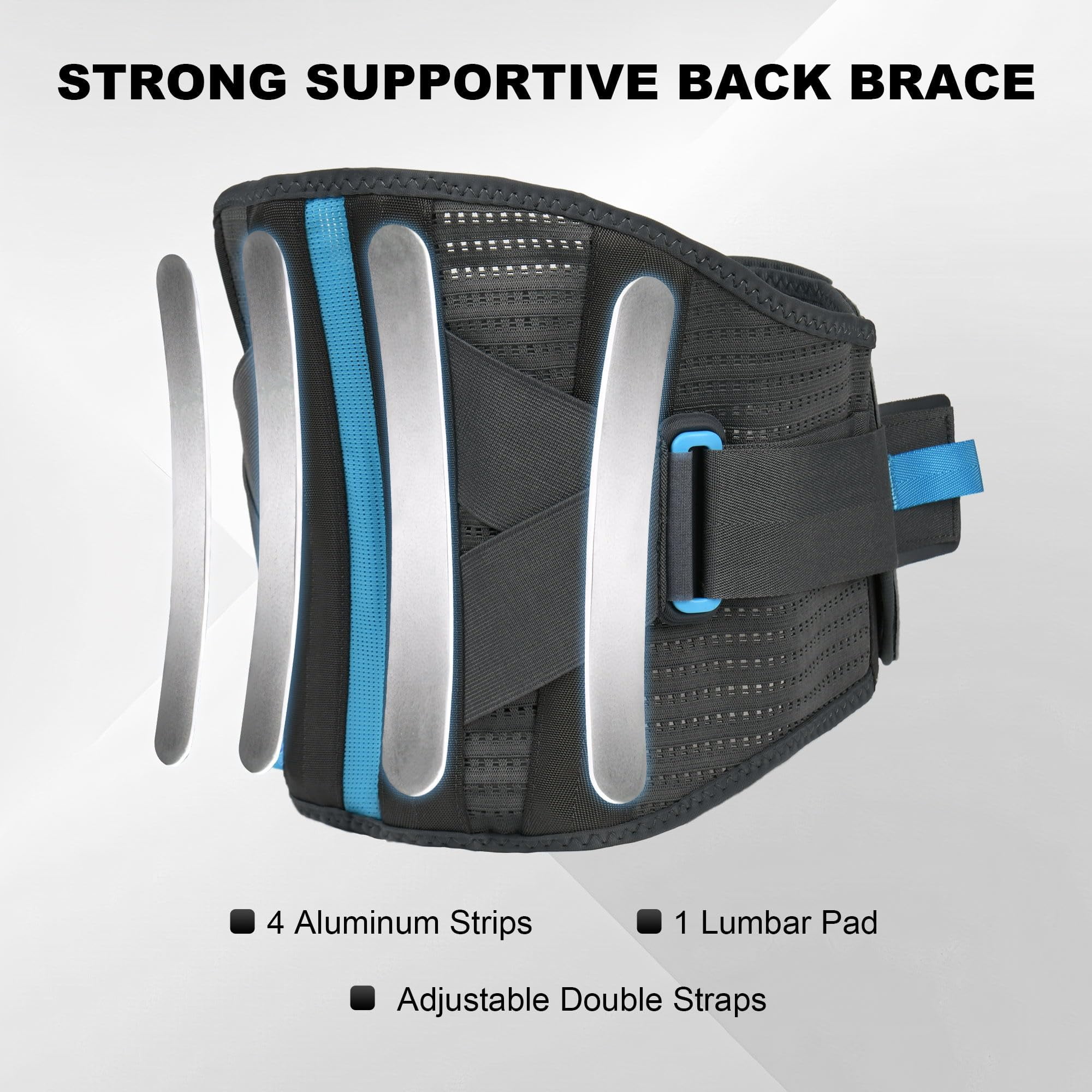 Back Brace For Lower Back Pain With Lumbar Pad,Back Support Brace For Men And Women With Dual Adjustable Straps,Back Brace For Lifting At Work For Herniated Disc, Sciatica, Scoliosis(3XL Fits 47"-55"