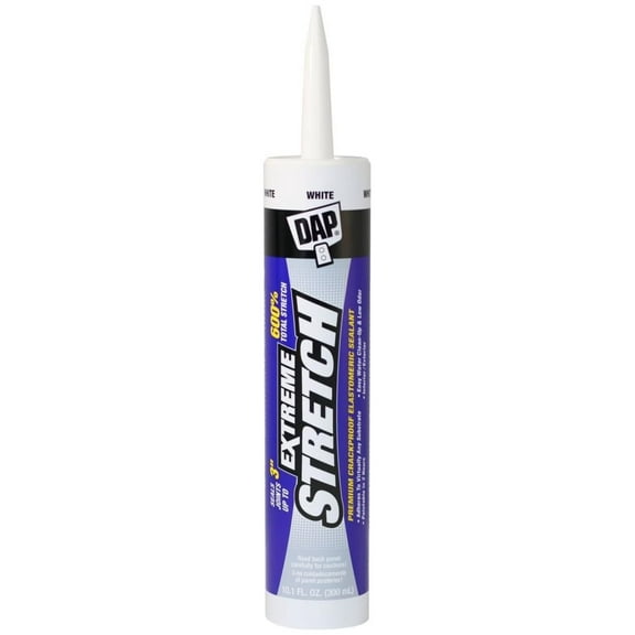 18715 4 Pack 10.1 oz. Extreme Stretch Premium Crackproof Elastomeric Sealant, White 10.1 FL OZ