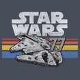 thumbnail image 2 of Womens Star Wars Millennium Falcon 77' Vintage Stripes Racerback Tank, 2 of 4