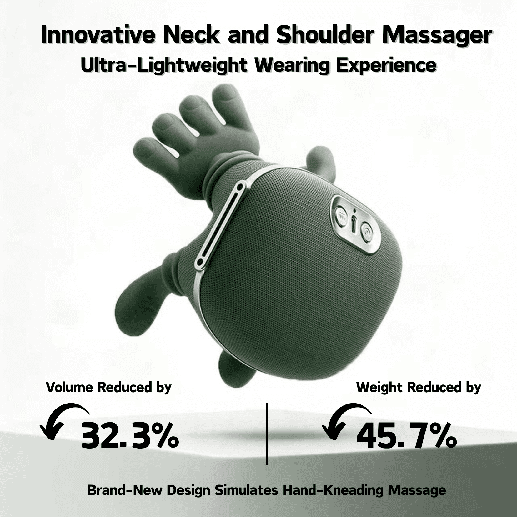 Neck Massager - Wireless 4D Kneading Pillow with Shiatsu & Heat Therapy, Simulated Human Hand Design for Deep Tissue Relief, Perfect Gift for Christmas & Thanksgiving