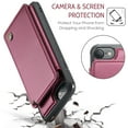 thumbnail image 4 of ShieldPlus for iPhone SE 3rd Gen & 2nd Gen, iPhone 8 & iPhonoe 7 Wallet Case with RFID Blocking Card Holder,Durable Kickstand Shockproof Phone Case for iPhone SE 2022 /2020 / iPhone 8/7 4.7",Winered, 4 of 7
