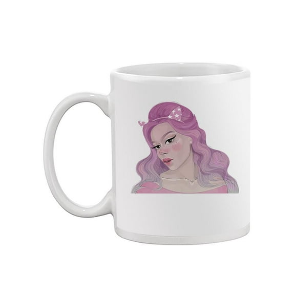 Beautiful Girl With Cat Ears Mug - Image by Shutterstock