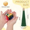 thumbnail image 2 of Uxcell 100 Pcs Flecos para Marcadores con Tapa Dorada 2.4" Flecos para DIY Verde Oscuro, 2 of 6