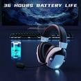 thumbnail image 4 of Wireless Gaming Headset for PS5, PS4, PC, Nintendo Switch, 2.4GHz USB Gaming Headphones, Bluetooth 5.3, 50H Battery, Noise Canceling Microphone, ONLY 3.5mm Wired Mode for Xbox Series, 4 of 7