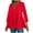 Red, variant on VERUGU Womens Tops 3/4 Sleeve V-Neck Pleated Shirts Summer Trendy Layered Solid Basic Tee Loose Casual Flowy Comfy Plain Tunic Blouses Navy S