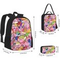thumbnail image 4 of Anime Collage Kirbys 3 Pcs Backpacks Set with Thermal Insulated Lunch Tote Purse Pencil Case Multifunctional Laptop Daypack Travel Bag, Lunch Box, Pencil Case, 4 of 5