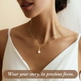 thumbnail image 6 of Turandoss Pearl Necklaces for Women Dainty Choker Pendant Trendy Simple Elegant Cubic Zirconia Bridal Wedding Teacher Appreciation Mothers Day Graduation Gifts for Her Mom Kids Teen Girls Wife Ideas, 6 of 8