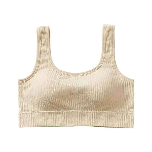Brasier Tela de Mantequilla Chaleco Deportivo con Almohadilla de Látex para La Espalda para Mujer, Ropa Interior para Yoga, sin Aro de Acero Unitalla