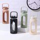 thumbnail image 2 of 64 Oz Glass,Wide Neck Half Gallon Water Bottle with Handle, Silicone Sleeve and Capacity Markings, Sports Water Bottle C, 2 of 5