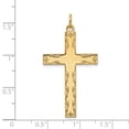 thumbnail image 2 of Pendentif Croix en Or Jaune 14K Conçu au Laser, 2 of 2