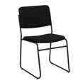 thumbnail image 1 of Flash Furniture Hercules Series Capacity High Density Black Fabric Stacking Chair with Sled Base, 1 of 9