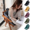 thumbnail image 1 of Cojín de Terciopelo para Silla de Oficina | Cojín de 45 Cm para Sofá, Dormitorio o Coche | Verde Militar | Tela Suave y Cómoda | 45,7 X 45,7 X 45,7 Cm, 1 of 6