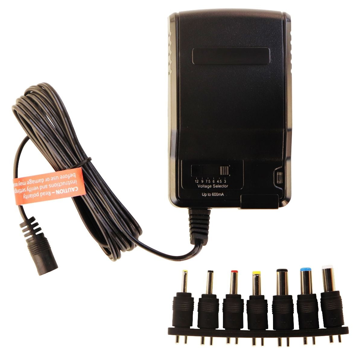Insignia AC to DC Power Adapter with 7 Common Connector Tips - Black (NS-AC501)