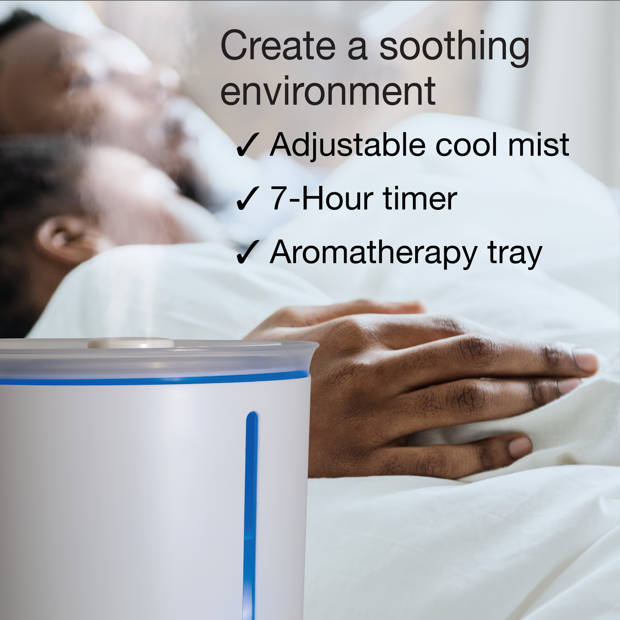 Lasko 0.92 Gallon, 18-Hour Cool Mist Ultrasonic Humidifier with Timer, 370 Sq. ft., UH250 - image 4 of 15