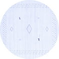 thumbnail image 1 of Ahgly Company Machine Washable Indoor Round Solid Blue Modern Area Rugs, 7' Round, 1 of 4