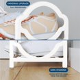 thumbnail image 5 of White Shoe Rack 4 Tier, 16.3x7.3x21.4in Shoe Storage Shelf, Metal Standing Shoe Organizer for Bedroom Entryway Closet, Holds up to 24 Pairs Shoes, 5 of 9