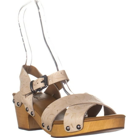 Womens Patricia Nash Gigi Block Heel Sandals, White, 10 US / 40 EU