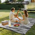 thumbnail image 4 of Black Grey Vintage Outdoor Rug for Patio/Deck/Porch, Non-Slip Large Area Rug 4 x 6 Ft, Retro Abstract Art Indoor Outdoor Rugs Washable Area Rugs, Reversible Camping Rug Carpet Runner, 4 of 8