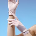 thumbnail image 4 of Guantes de protección solar de seda de hielo de verano estilo empalmado Hukapapa UPF50+ con pantalla táctil y fugas en los dedos, guantes transpirables para conducir, negros, 4 of 5