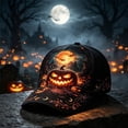 thumbnail image 2 of MEICHEN Halloween Gothic Baseball Cap for Men and Women Fashion Adjustable Print Trucker Hat Unisex Casual Cozy Dad Hat, 2 of 3