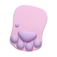thumbnail image 2 of Alfombrilla de ratón con forma de pata de gato, antideslizante, suave, creativa, práctica y bonita. Rosa púrpura, 2 of 9