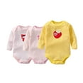 thumbnail image 4 of Emy Dola 3-Pieces Baby Boys Girls Rompers 100% Cotton Long Sleeve Onesies for 0-24M Infant Toddler Summer Spring Bodysuits, 4 of 7
