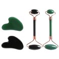 thumbnail image 1 of Juego de rodillo y raspador de jade, rodillo facial y herramienta de raspado, utilizado para el cuidado diario de la piel y la hinchazón, 1 of 5