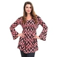 thumbnail image 2 of WT1456 Womens Print Long Sleeve Empire Waist Line Tunic Top, 2 of 3