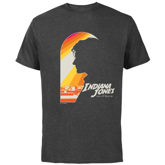 Lucasfilm Indiana Jones and the Dial of Destiny Helena Sun - Short Sleeve Cotton T-Shirt for Adults - Customized-Charcoal