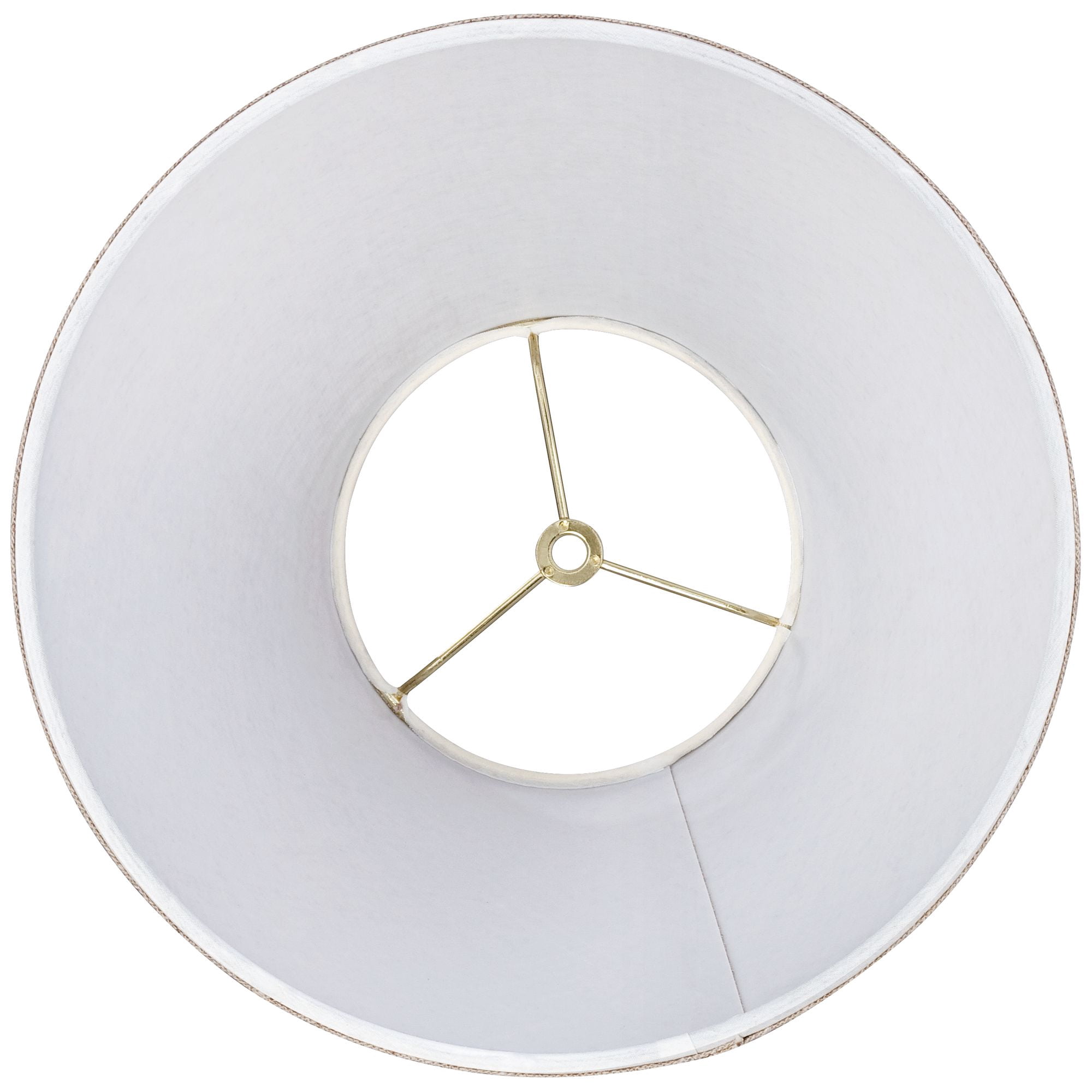 Springcrest Set of 2 Empire Lamp Shades Fine Burlap Small 6" Top x 12" Bottom x 9" Slant Spider Replacement Harp and Finial Fitting