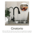 thumbnail image 4 of Grifo Cocina Bloosom  Monomando Extraíble Tarja Inoxidable Negro Mate, 4 of 4