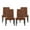 Matte Black/Cognac, variant on Noble House Cullon Indoor Faux Leather Tufted Dining Chairs, Set of 4, Midnight Black and Matte Black