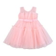 thumbnail image 6 of Utlike Girls Dresses Toddler Baby Lace Sleeveless Dress Solid Color Bow Dress Princess Puffy Dress Suitable For Wedding Party Prom Sweet Girl Sundress Size 12 Months-18 Months, 6 of 9