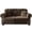 Dark Brown, variant on AENKYO 63" Chesterfield Velvet Loveseat, Mid-Century Modern 2-Seat Sofa with Nailhead Trim and Tufted Back, Beige