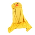 thumbnail image 4 of Kids Hooded Blanket Wearable Blanket Soft Cozy Coral Velvet Animal Shaped Cloak for Baby Children Yellow Chicken, 4 of 5
