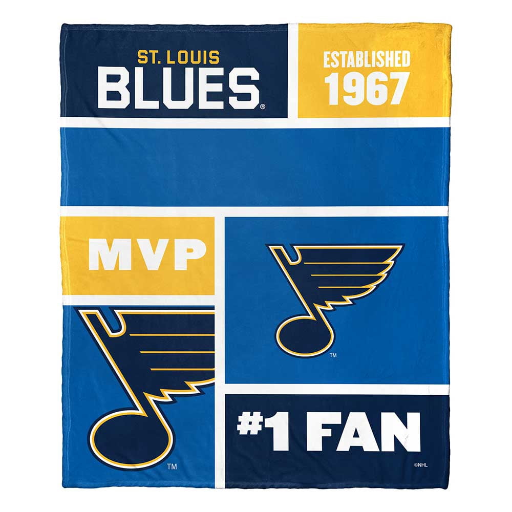 St. Louis Blues NHL Colorblock Personalized Silk Touch Throw Blanket, 50" X 60"