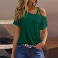 thumbnail image 5 of WREESH Womens T-Shirts Solid Color Camisole Sleeveless T-Shirt Loose Tank Top Army Green, 5 of 5