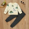 thumbnail image 2 of Gerichy Toddler Baby Boy Clothes Fall Winter Outfit, Toddler Baby Boys Girls Long Sleeve Cartoon Dinosaur Tops+Pants Sports Outfits, 2 of 4