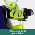 thumbnail image 3 of Slow Juicer, Fretta Cold Press Juicers, Masticating Juicer Machines, Juice Extractor with 2-Speed Modes, Reverse Function & DC Quiet Motor, BPA-Free, Easy to Clean, 200W(Blue), 3 of 7