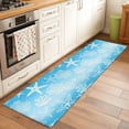 thumbnail image 2 of Blue Ombre Coastal 2'x6' Runner Rugs for Hallway Kitchen Bedside Non Slip, Sea Nautical Summer Beach Starfish Coral Entryway Rug Runners with Rubber Backing, Long Carpet Runner for Laundry Room, 2 of 8