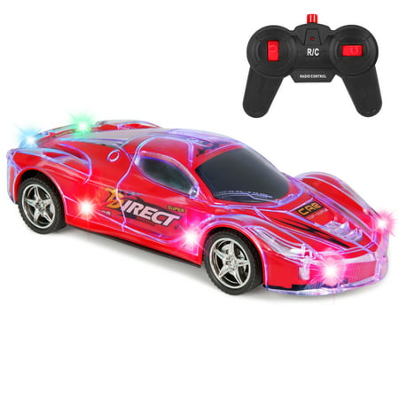Best Choice Products Kids 27Mhz Battery-Operated Remote Control Racing Car RC Toy w/ Flashing LED Lights, 2-Button Controller - (Best Friends Whenever Toys)
