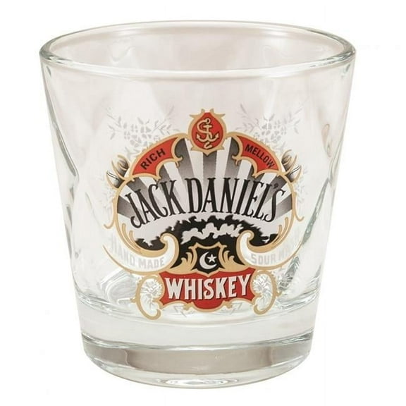 Jack Daniels 844680 12 oz Jack Daniels Whiskey Spade Double Old Fashioned Shot Glass