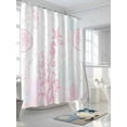 thumbnail image 3 of Fsddascl Coastal Pink Shower Curtain Set - Small 36" x 72" Washable Bathtub Curtain with 12 Hooks, Ocean Coral Starfish Jellyfish Seahorse Waterproof Fabric Stall Shower Curtains for Bathroom/Bathtub, 3 of 6